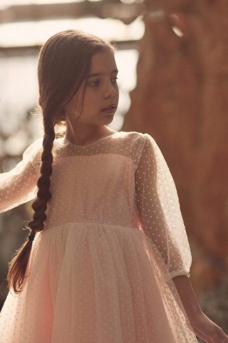 Otroška obleka Gisele roza