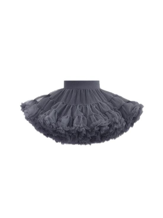 Grafitno PettiSkirt Krilo za Deklice, tila, večplastnost, elastična guma, 100% poliamid, 96% bombaž, slovenske matere, različne priložnosti, svoboda gibanja, idealno prileganje
