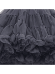 Grafitno PettiSkirt Krilo za Deklice, tila, večplastnost, elastična guma, 100% poliamid, 96% bombaž, slovenske matere, različne priložnosti, svoboda gibanja, idealno prileganje