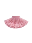 Nežno Roza PettiSkirt Krilo za Deklice, tila, večplastnost, elastična guma, 100% poliamid, 96% bombaž, slovenske matere, različne priložnosti, svoboda gibanja, idealno prileganje