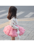 Nežno Roza PettiSkirt Krilo za Deklice, tila, večplastnost, elastična guma, 100% poliamid, 96% bombaž, slovenske matere, različne priložnosti, svoboda gibanja, idealno prileganje