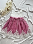 obleka za malčice, elegantna otroška obleka, obleka za prvi rojstni dan, modna otroška obleka, obleka s čipko za deklice, obleka z tilom, obleka za posebne priložnosti, otroška oblačila visoke kakovosti