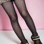 črne žabice, mrežaste žabice s kamenčki, otroška moda, elegantne žabice, udobne žabice, žabice za posebne priložnosti, modne žabice za deklice, žabice za deklice 3-11 let