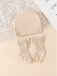 elegantni otroški nogavički, bombažni turban za dojenčke, komplet za posebne priložnosti, protizdrsne nogavičke, modni dodatek za dojenčke, darilo za krst, rojstnodnevno darilo za dojenčke, vsakdanja otroška moda