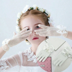 slovesne rokavice, rokavice za obhajilo, mrežaste rokavice, rokavice z biseri, rokavice z loki, elegantne dekliške rokavice, nedolžnost in čistost, spominske rokavice, univerzalna velikost rokavic