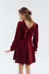 dekliška obleka, elegantna dekliška obleka, večerna obleka za deklice, bordo obleka za deklice, Melissa obleka, otroška moda, svečane obleke za deklice, obleka za posebne priložnosti