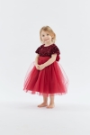 dekliška obleka, Elisa bordo, princeskina obleka, svečana obleka za deklice, otroška moda, bleščice in eleganca, obleka z bleščicami, modna obleka za deklice, svečane obleke za otroke