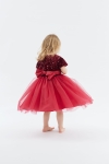 dekliška obleka, Elisa bordo, princeskina obleka, svečana obleka za deklice, otroška moda, bleščice in eleganca, obleka z bleščicami, modna obleka za deklice, svečane obleke za otroke
