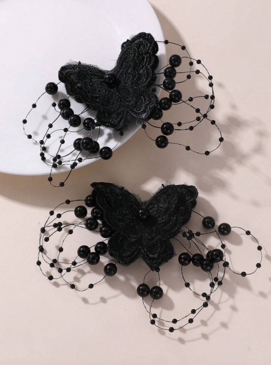 elegantne lasne sponke, sponke za dekleta, sponke z metulji, lasni dodatki za posebne priložnosti, čipkaste sponke, sponke z biseri, otroške sponke