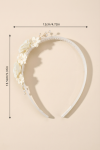 obroč za lase, kremni obroč, cvetlični obroč, dodatki za lase, deklice, poroka, obhajilo, svečani dodatki