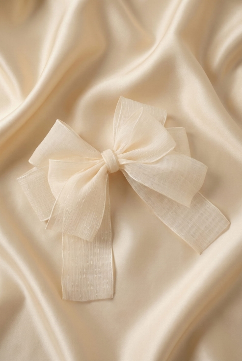 lasnica za deklice, elegantna pentlja, kremna lasnica, dodatki za lase, lasni okraski, lasnice za obhajilo, slavnostna lasnica, otroški modni dodatki, poročni dodatki za deklice