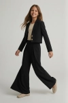 svečan dekliški komplet emi v črni barvi celostni styling, svečan komplet za deklico, usklajeni dodatki, ZOYA Fashion