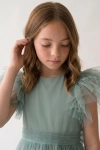 mint zelena obleka Paola razširjen kroj, obleka za poroko in obhajilo, ZOYA Fashion