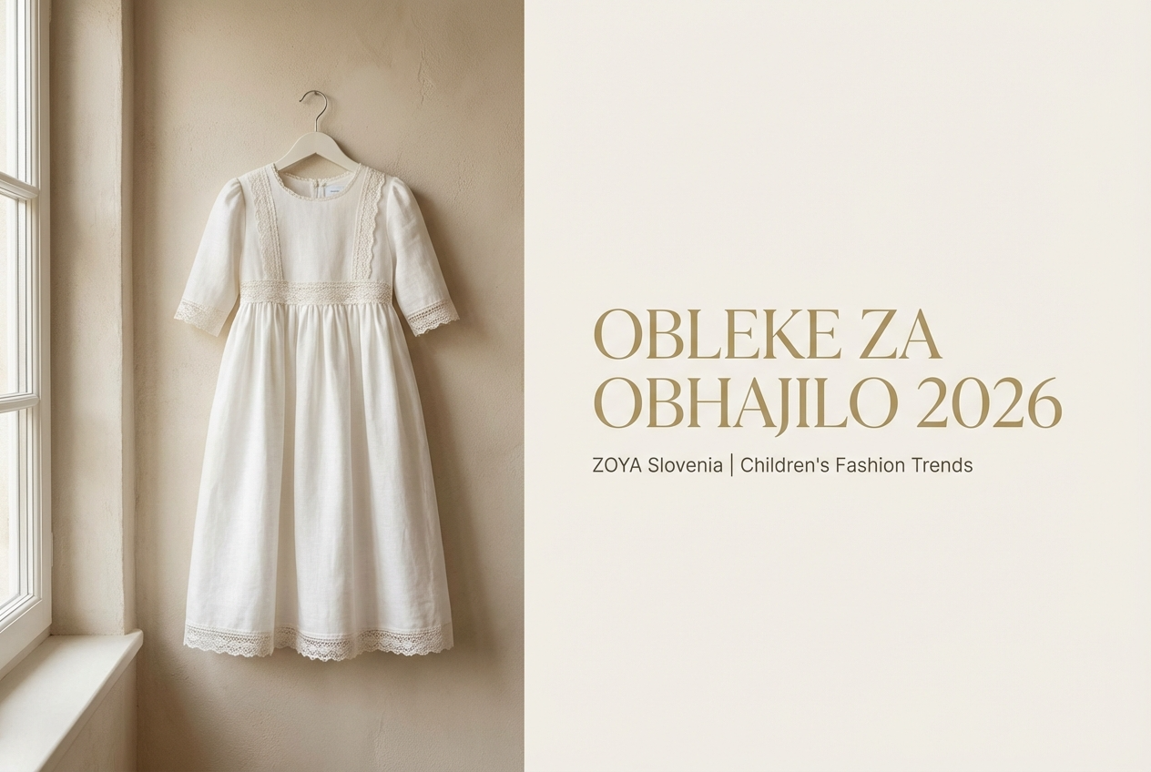Trendi oblek za obhajilo 2026: minimalizem, naravni materiali in udobje